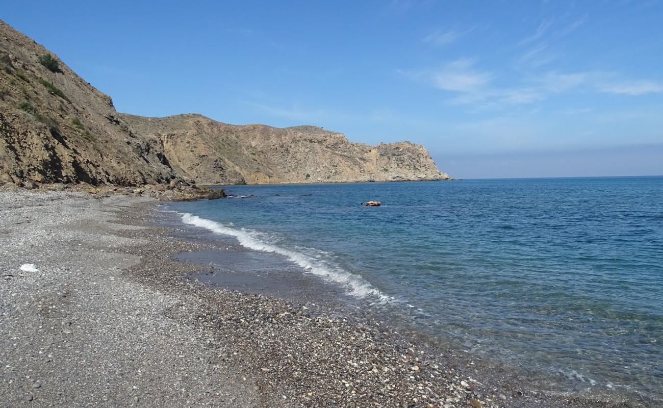 Photo of Boumehdi beach with gray fine pebble surface