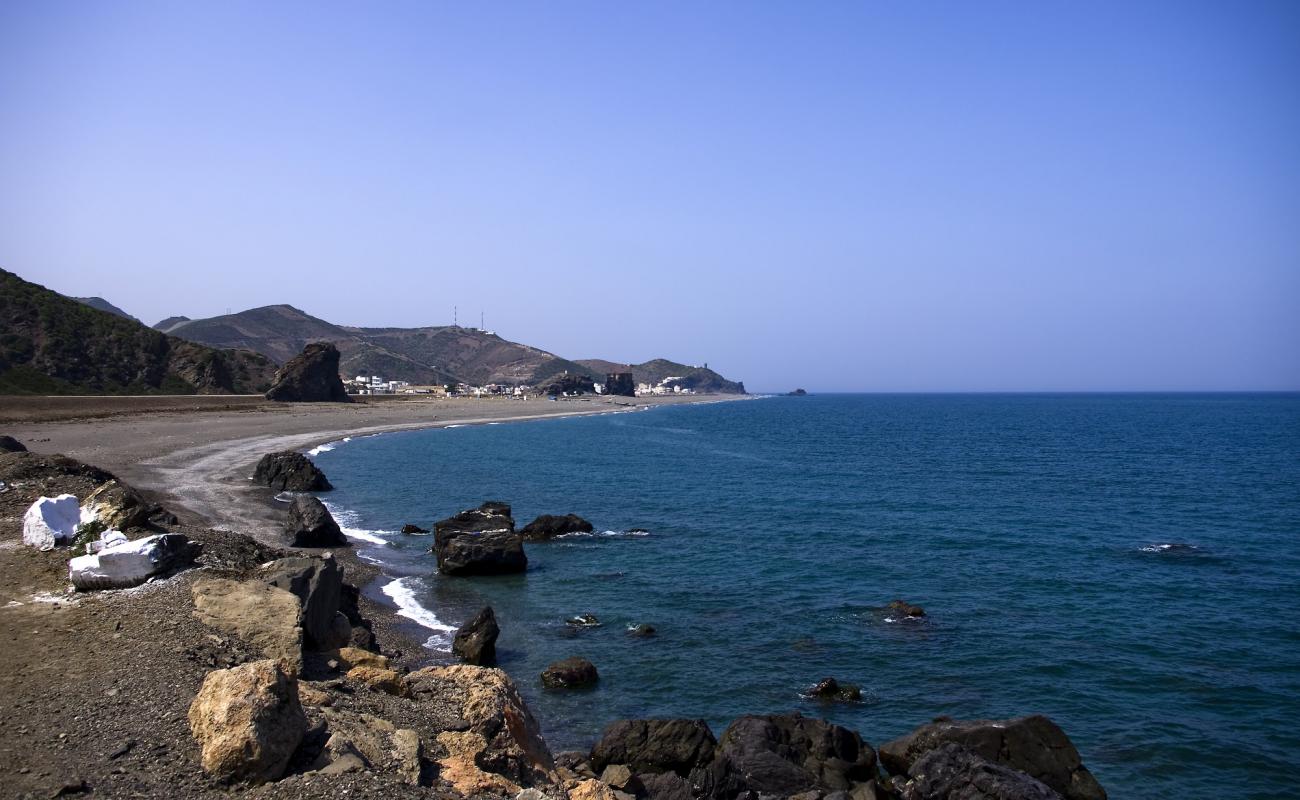 Photo of Marchata beach with gray fine pebble surface