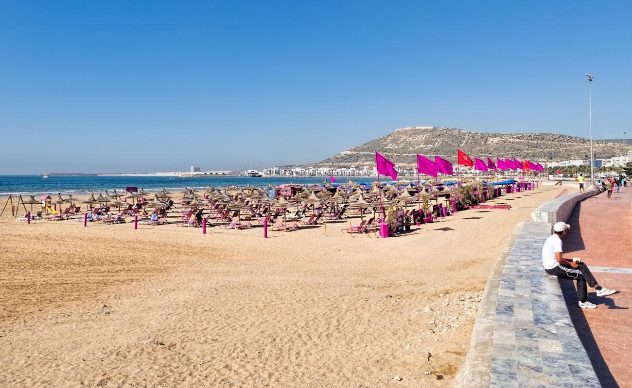 Photo of Agadir Beach with bright fine sand surface