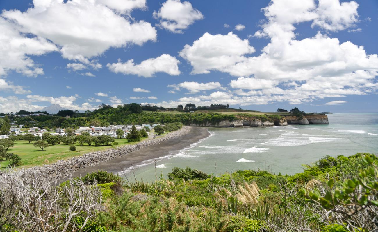 Photo of Urenui Beach with gray sand surface