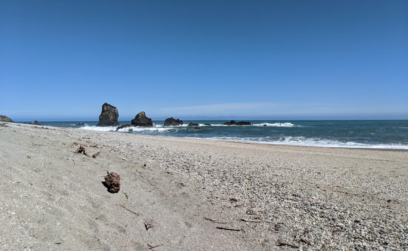 Photo of Monro Beach with gray fine pebble surface