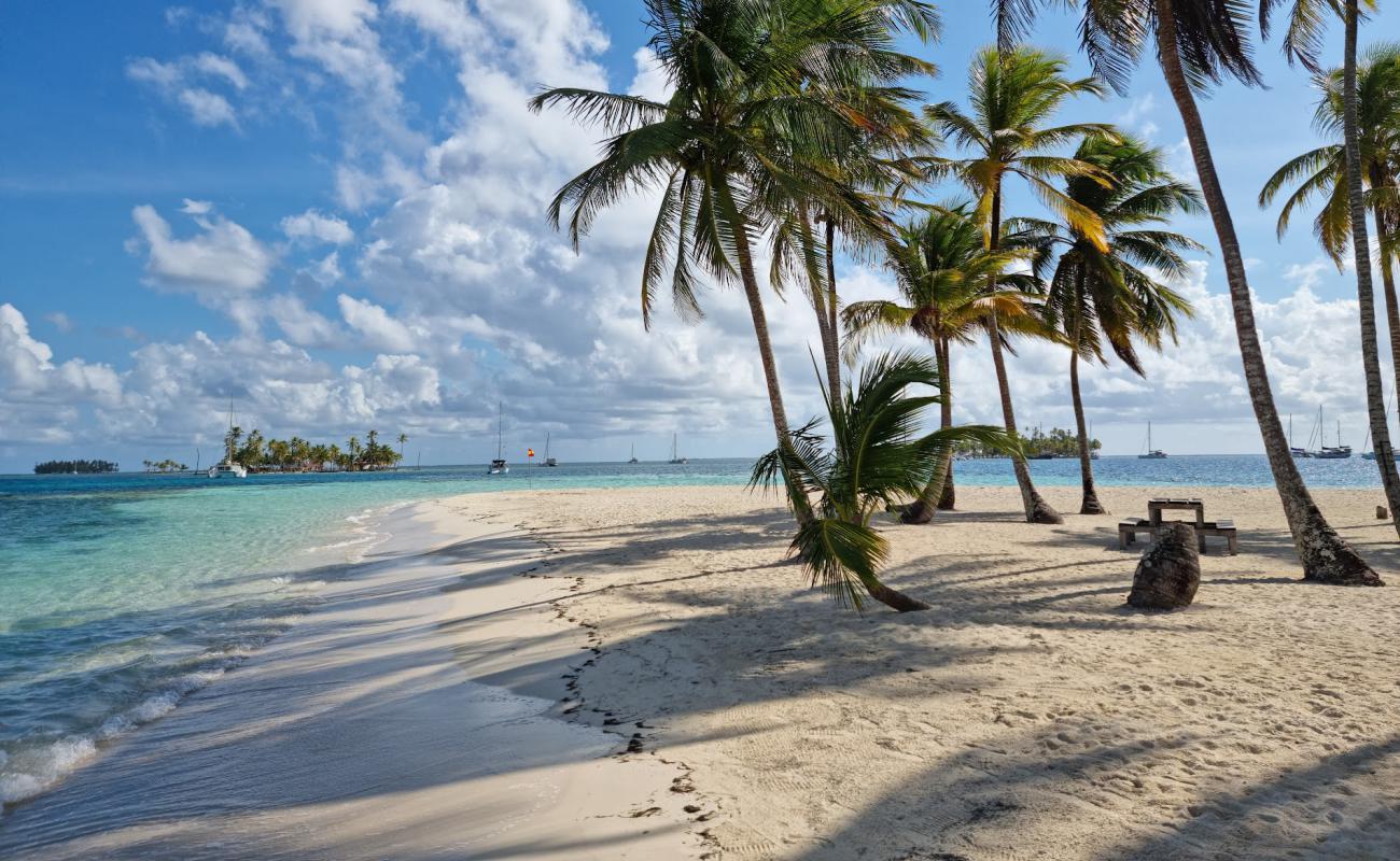 Photo of Big Dog Island beach with white fine sand surface