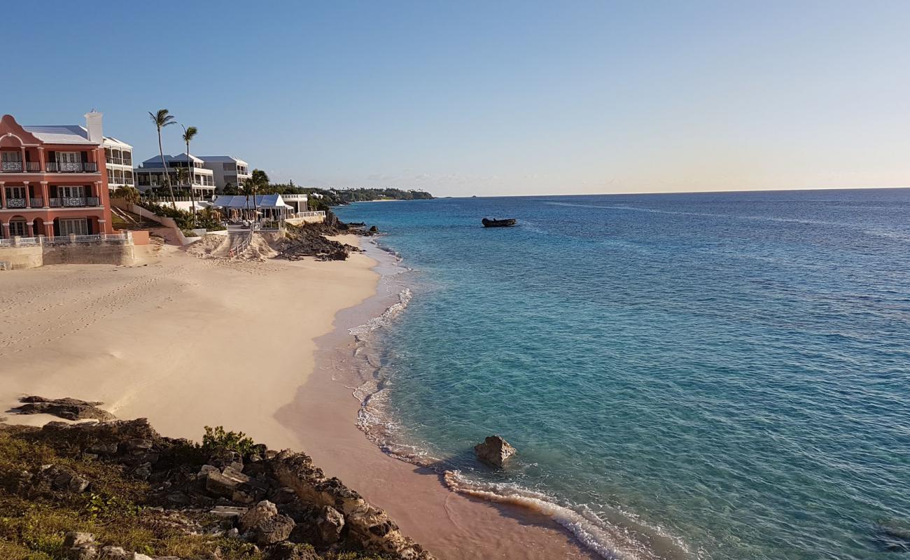 Photo of Pink Beach - West with bright fine sand surface