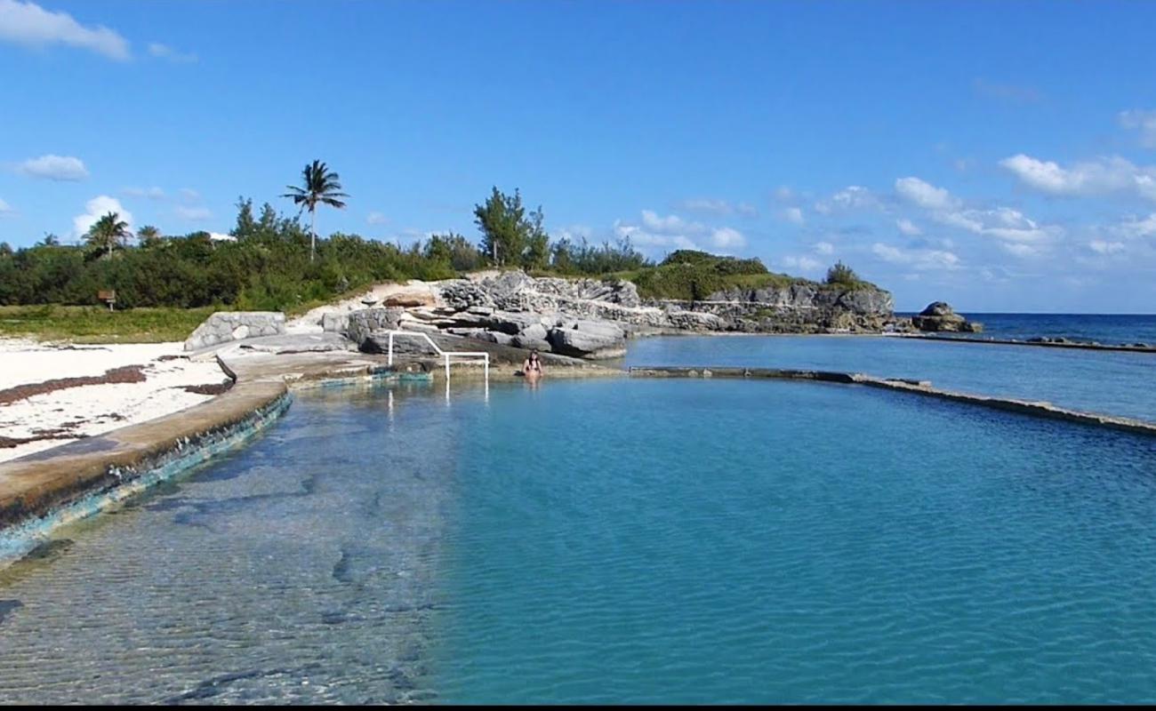 Photo of Cox's Bay with bright sand & rocks surface