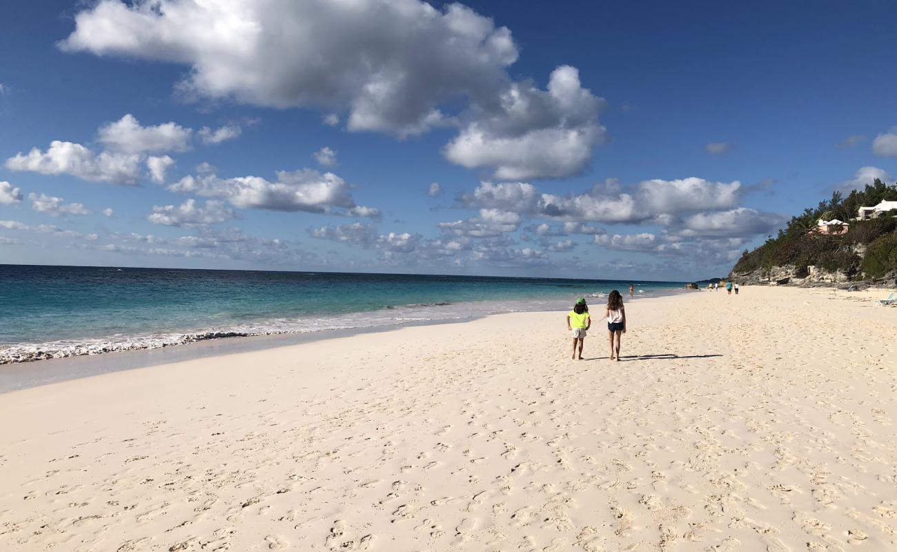 Photo of Elbow Beach with bright fine sand surface