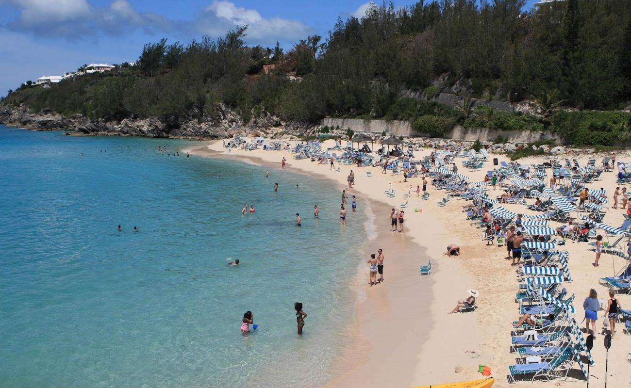 Photo of East Whale Bay Beach with pink fine sand surface