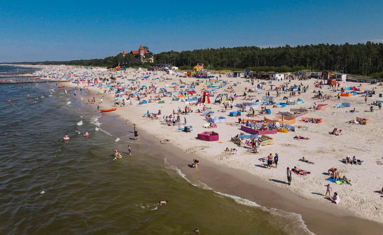 Photo of Leba beach with bright fine sand surface