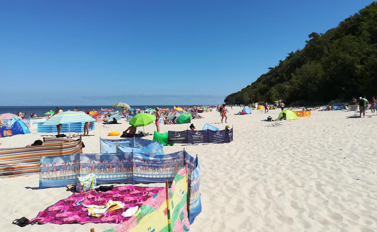 Photo of Jastrzebia Gora Beach with bright fine sand surface