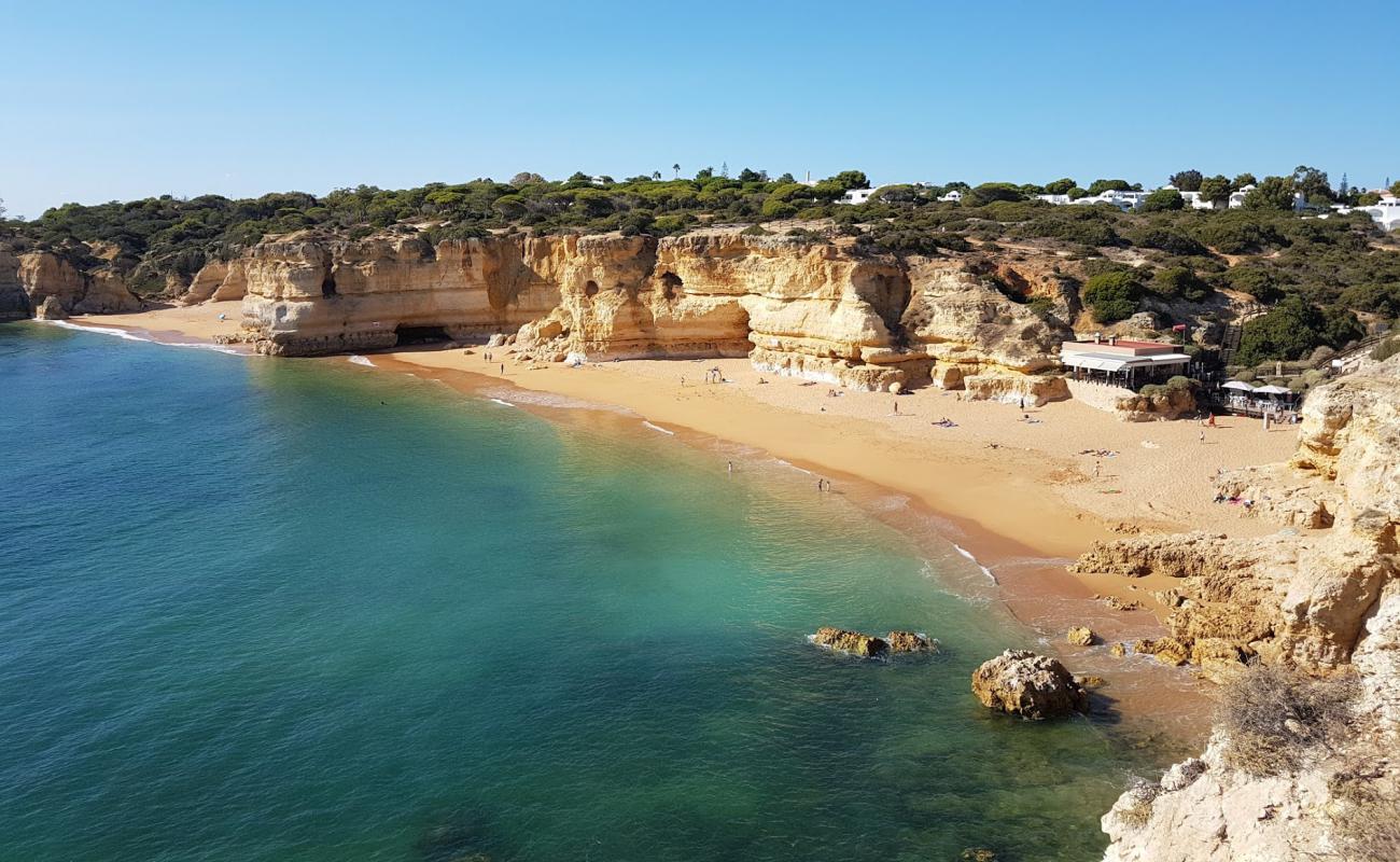 Photo of Praia da Coelha with brown fine sand surface