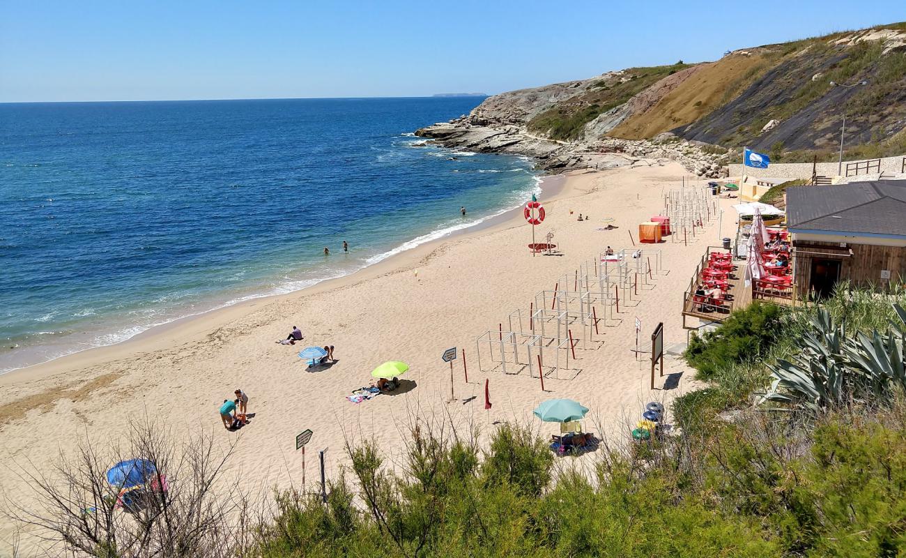 Photo of Praia de Sao Bernardino with bright fine sand surface