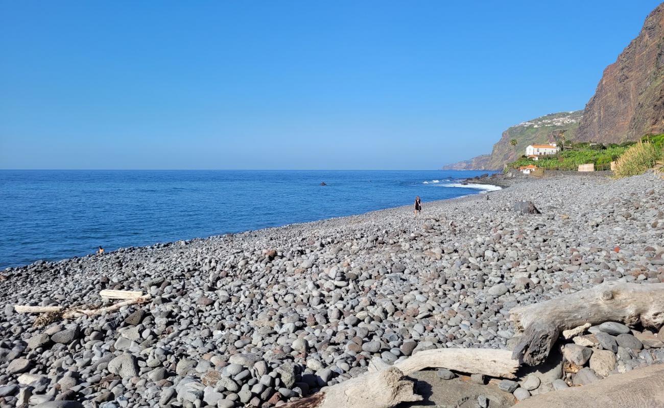 Photo of Praia da Faja dos Padres with gray pebble surface