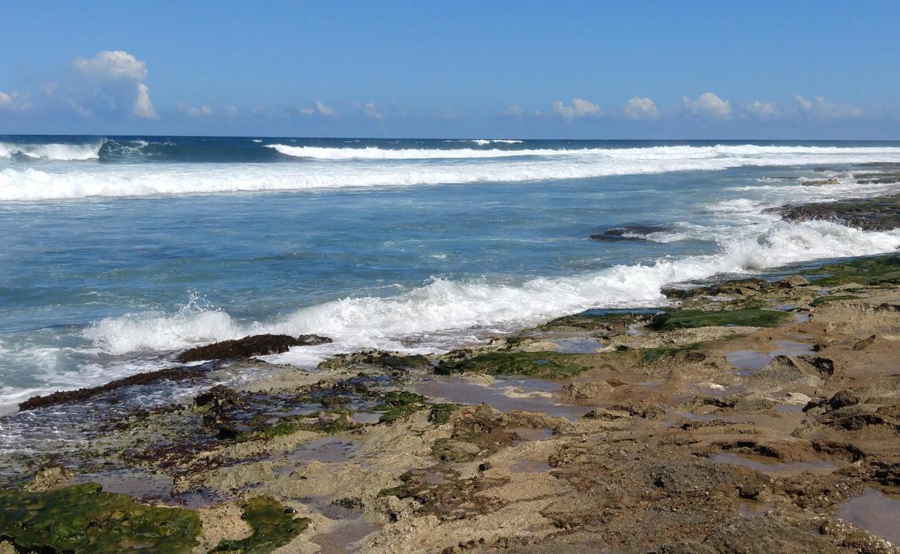 Photo of Los Almendros beach with rocks cover surface