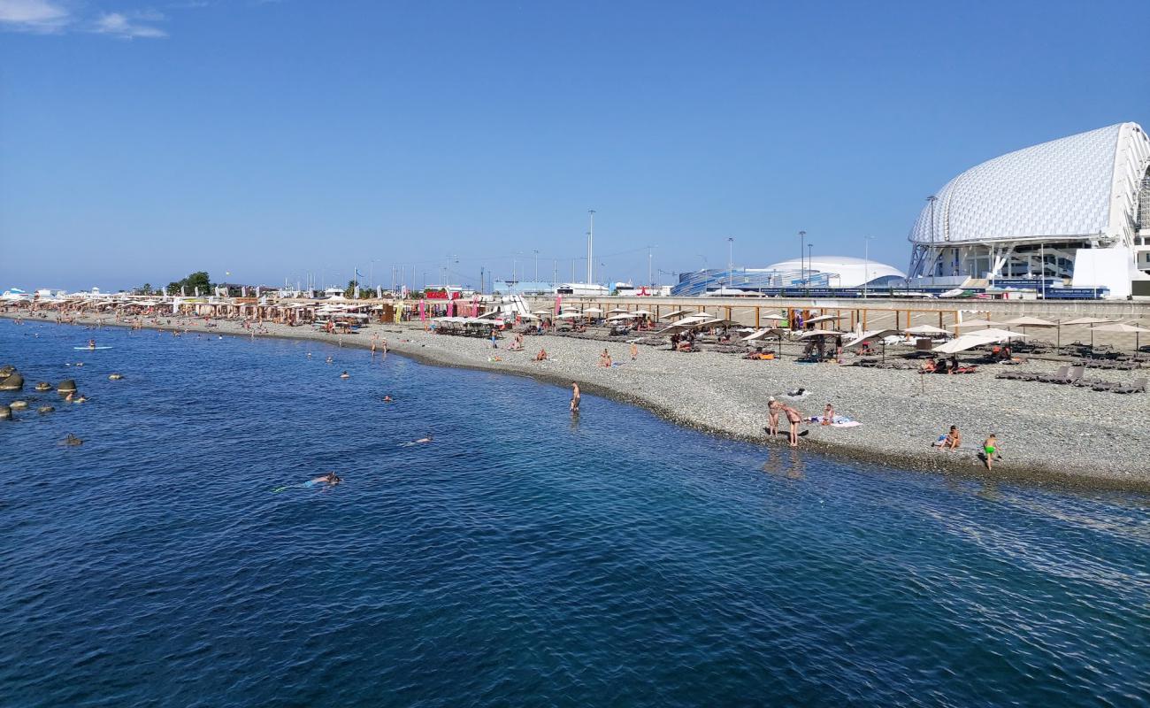 Photo of Rosa Khutor beach with gray pebble surface