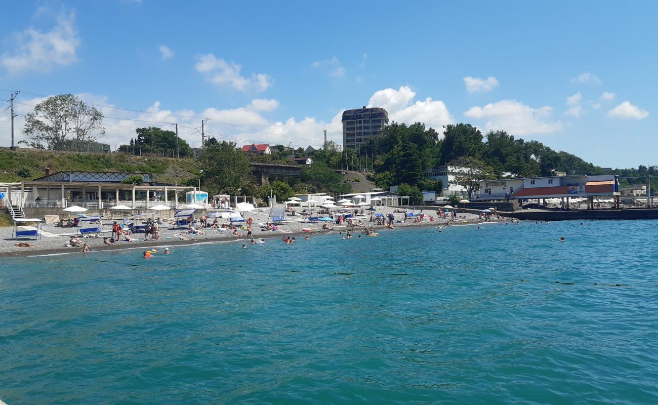 Photo of Rusalochka beach with gray pebble surface