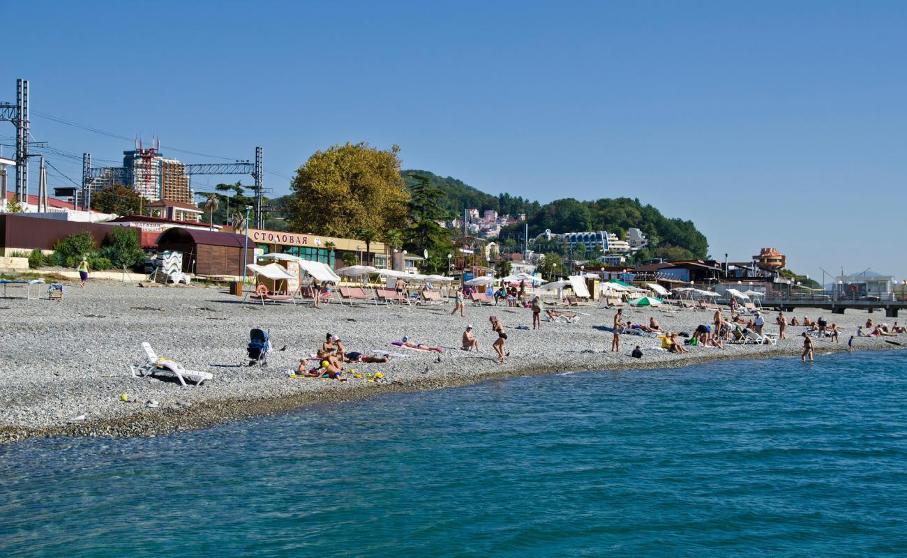 Photo of Dagomys beach with gray pebble surface