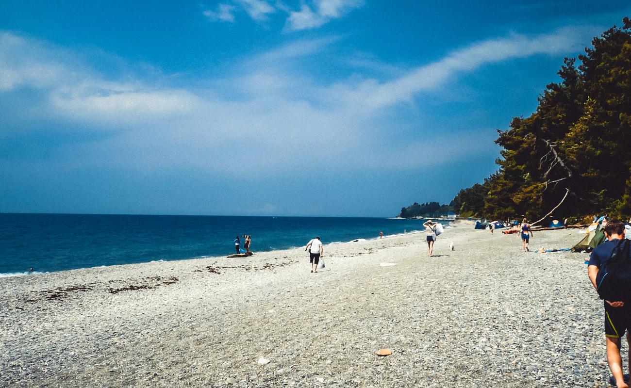 Photo of Uch-Dere beach with gray pebble surface