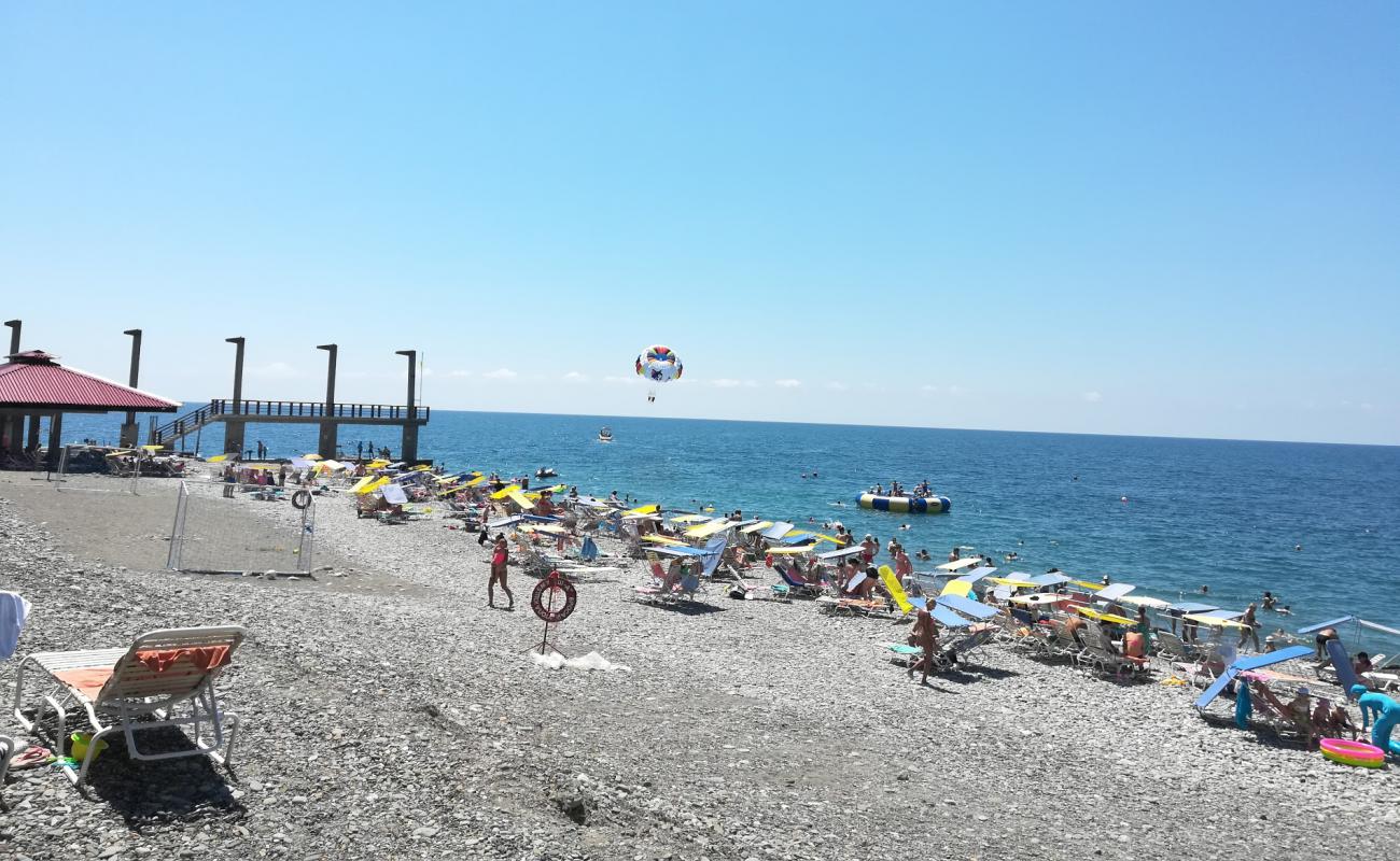 Photo of Sheksna beach with gray pebble surface