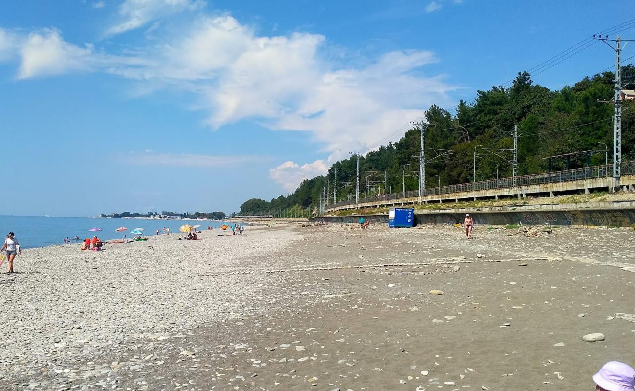 Photo of Thessaloniki beach with gray pebble surface