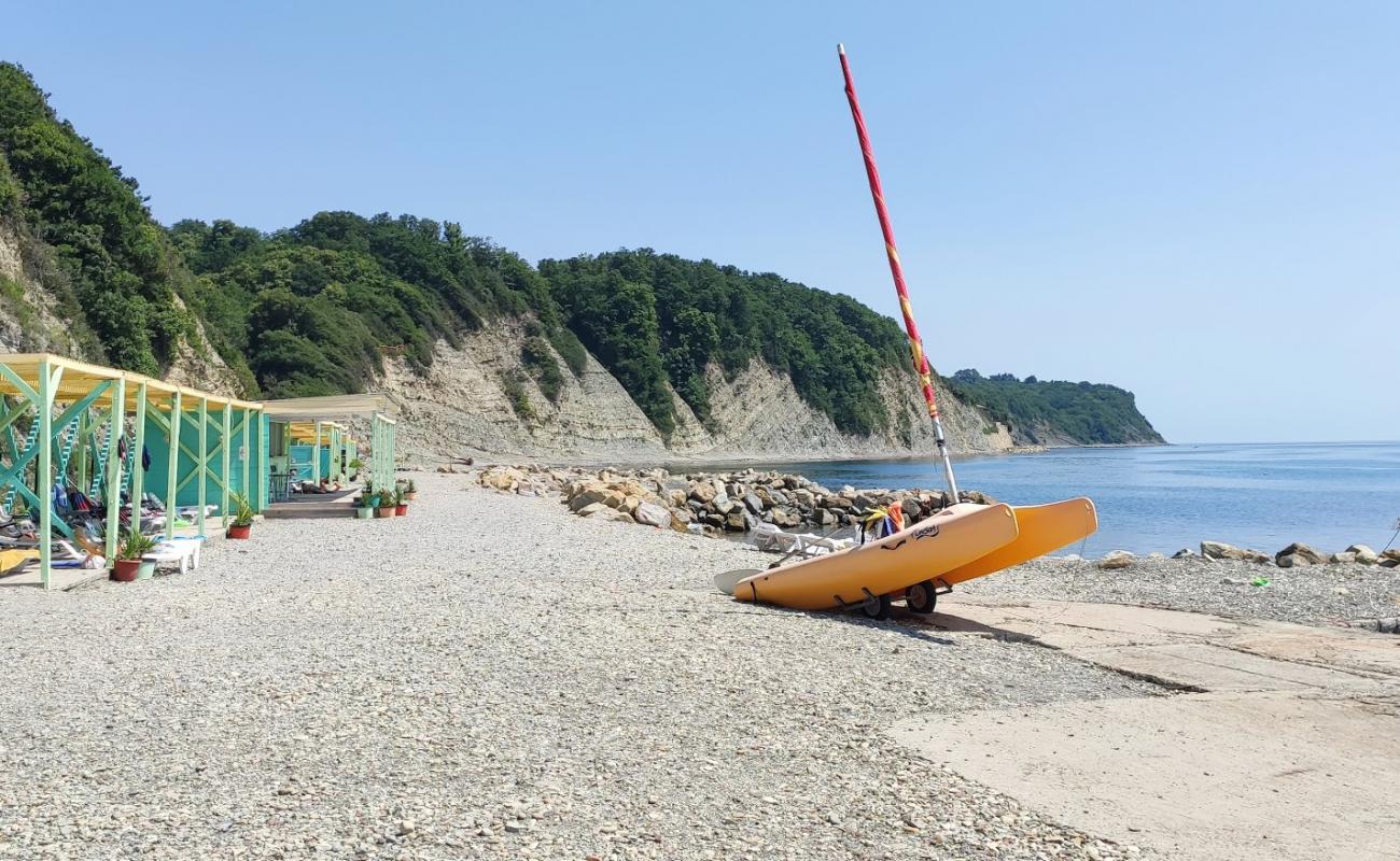 Photo of Aidar Village beach with gray pebble surface