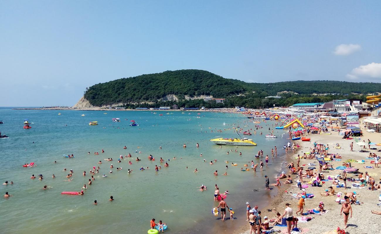 Photo of Dzhubga beach with light sand &  pebble surface