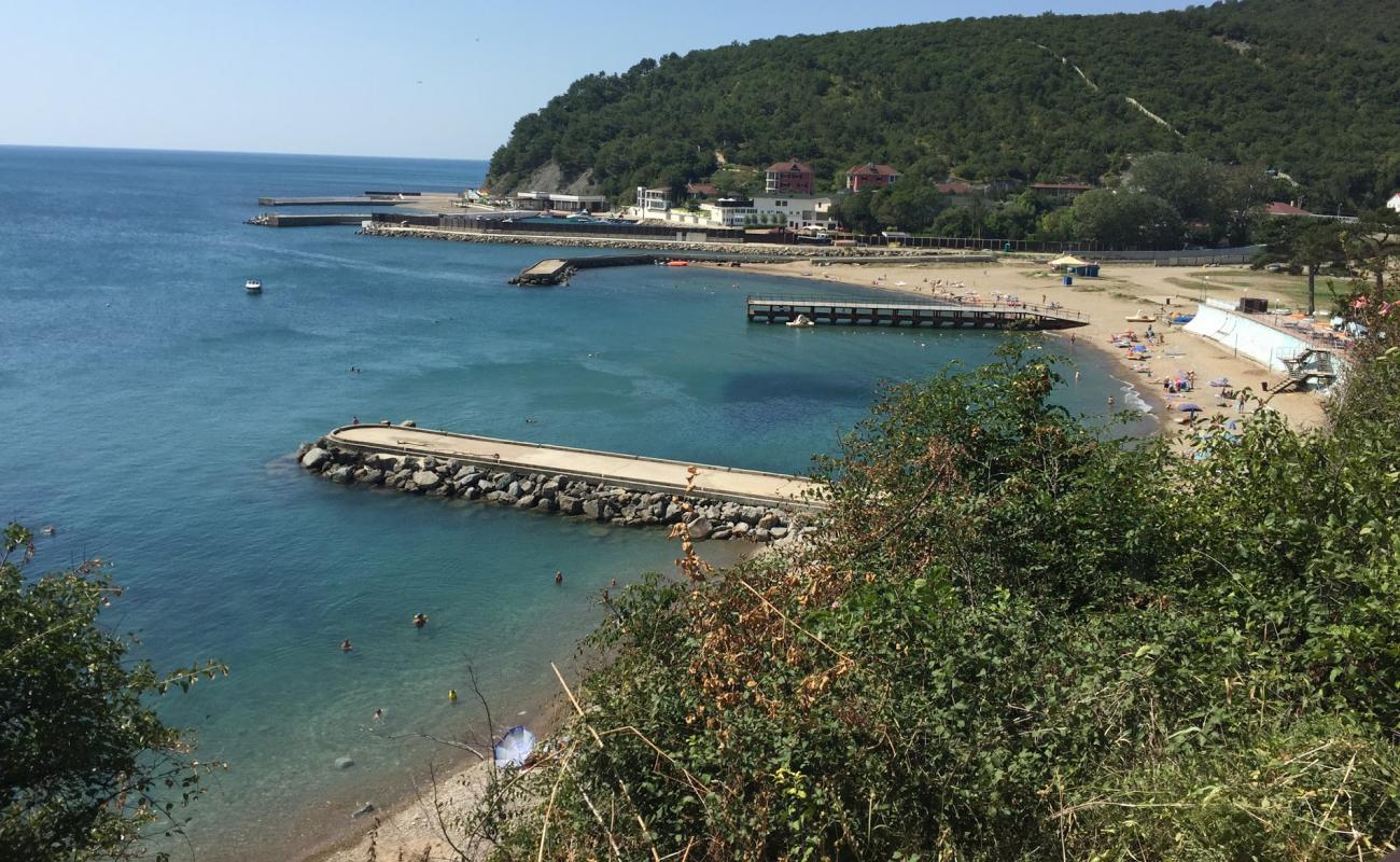 Photo of Golubaya Bukhta beach with light sand &  pebble surface