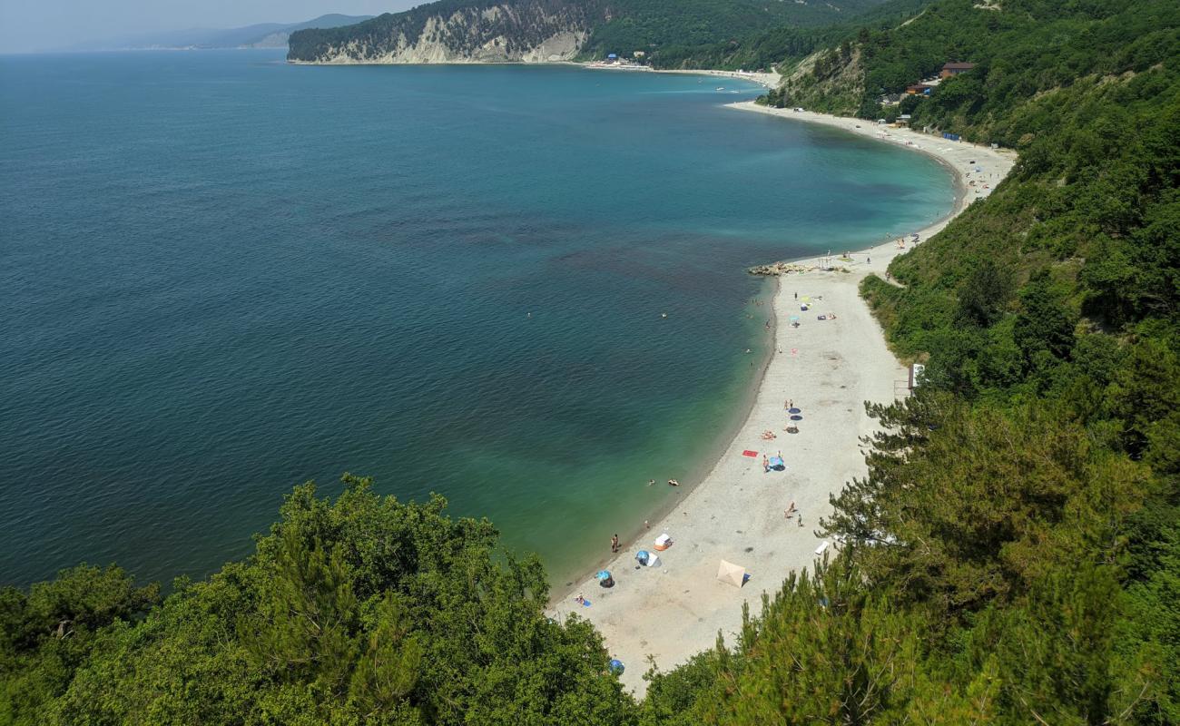 Photo of Sunrise beach with gray pebble surface