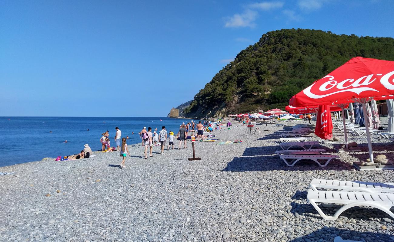 Photo of Praskoveevki beach with light fine pebble surface