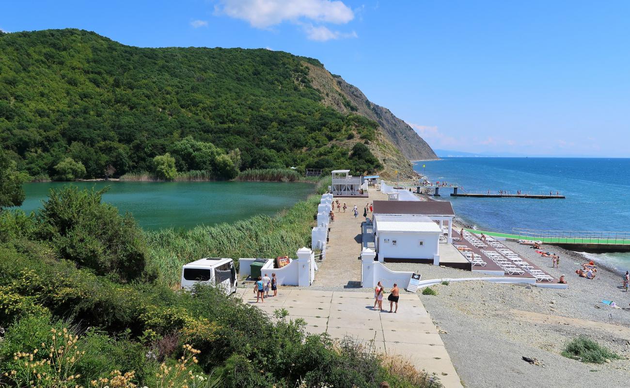 Photo of Abrau beach with rocks cover surface