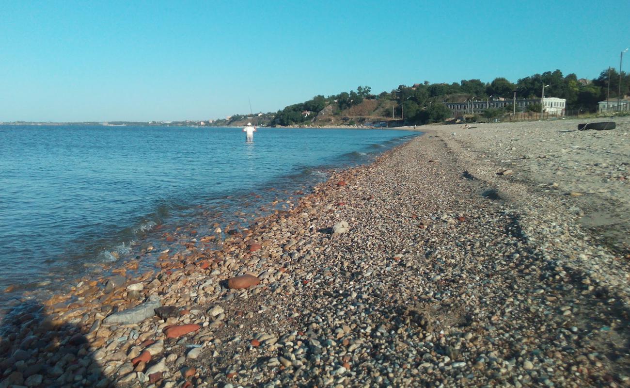 Photo of Sobachiy Plyazh with bright sand & rocks surface