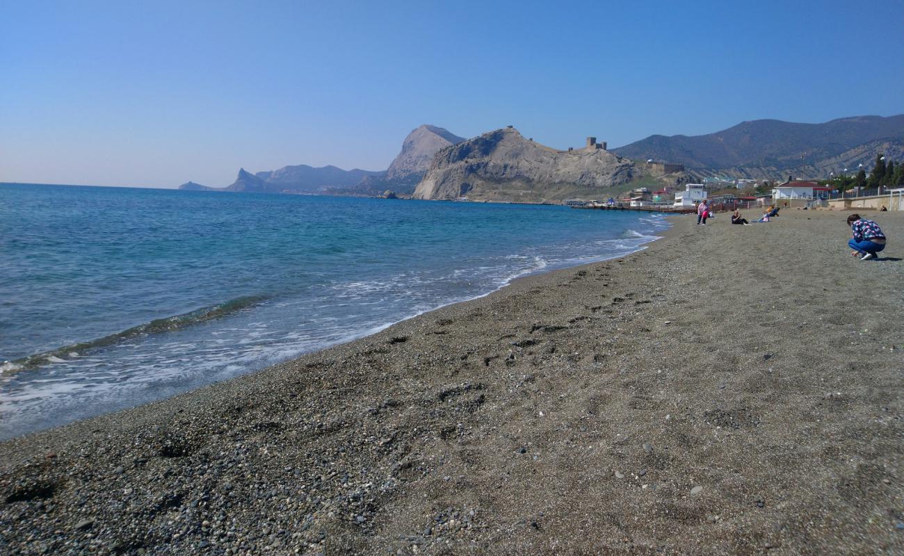 Photo of Plyazh Veselovsky with light sand &  pebble surface