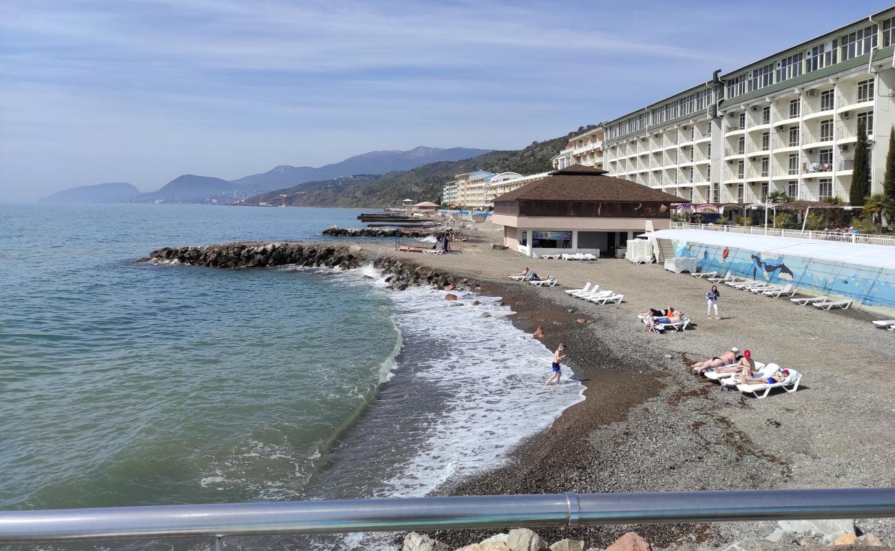 Photo of Semydvir'ya beach with gray pebble surface