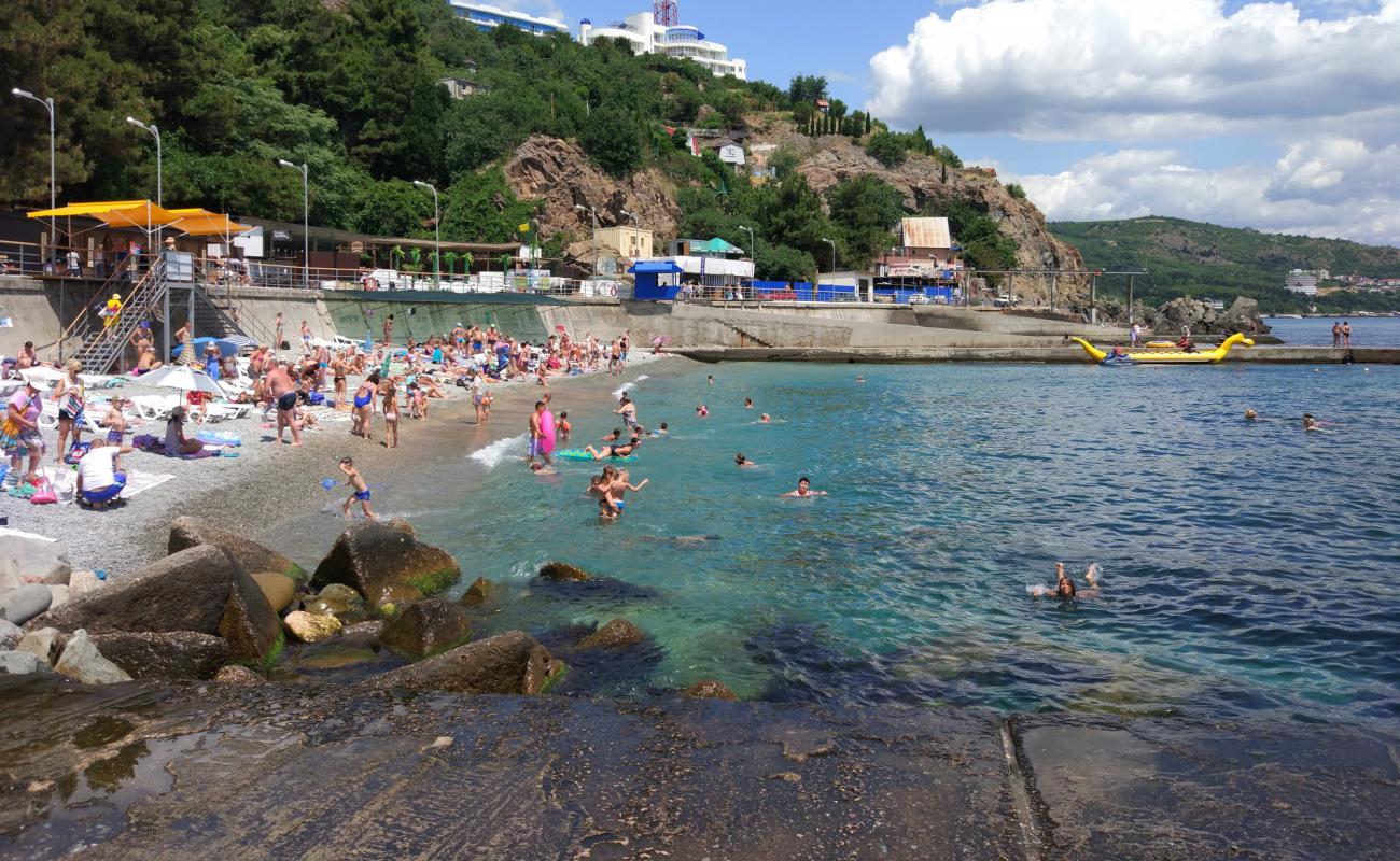 Photo of Partenit beach with gray pebble surface