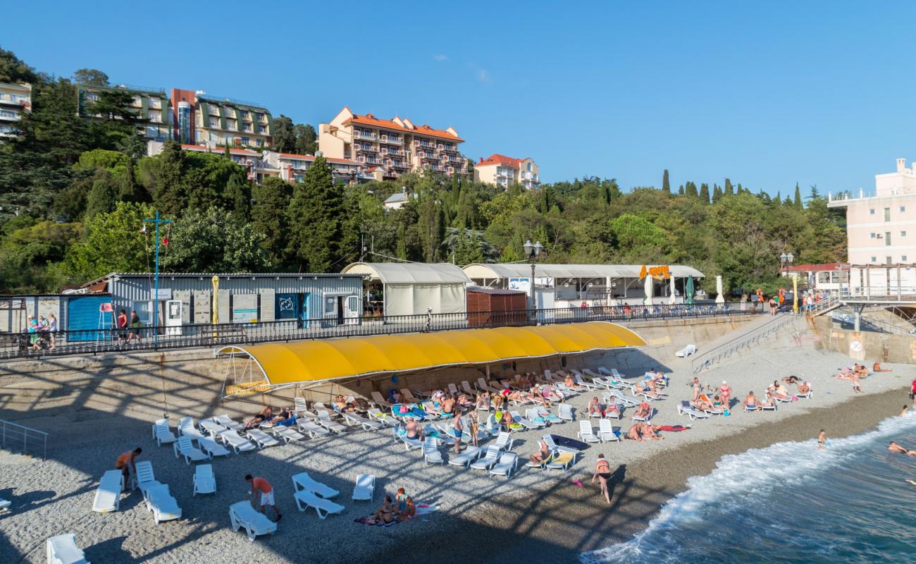 Photo of Yalta beach II with gray fine pebble surface