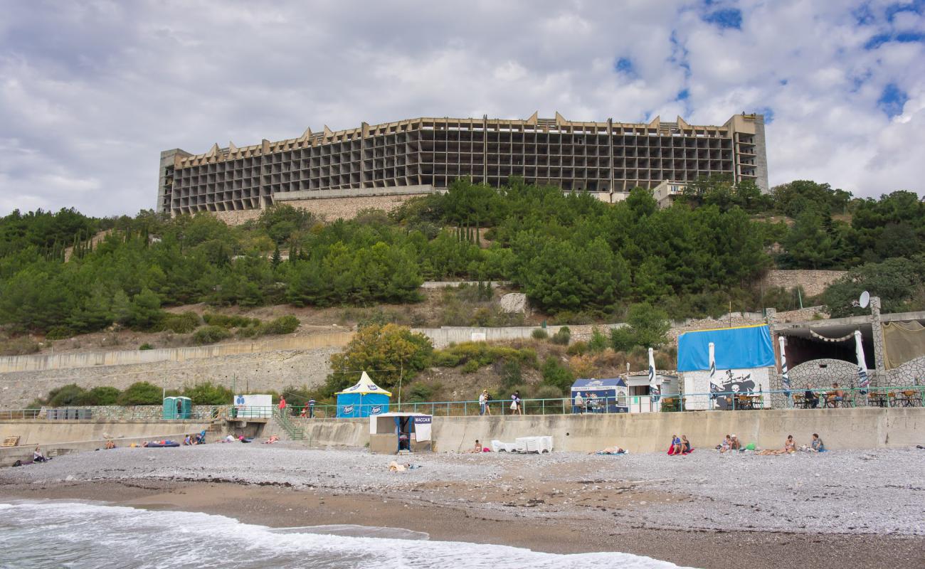 Photo of Katsiveli beach with gray pebble surface