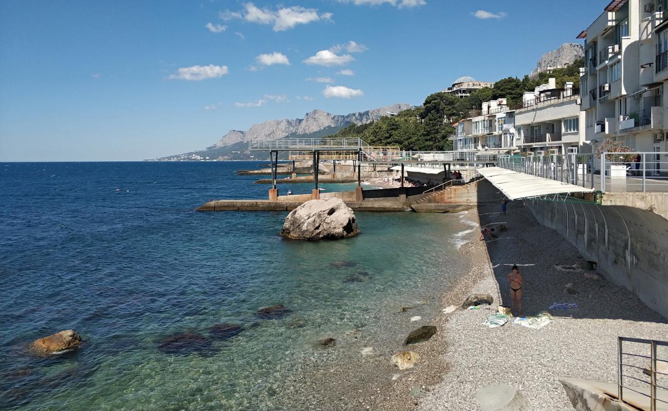 Photo of Parkovoe beach with gray pebble surface