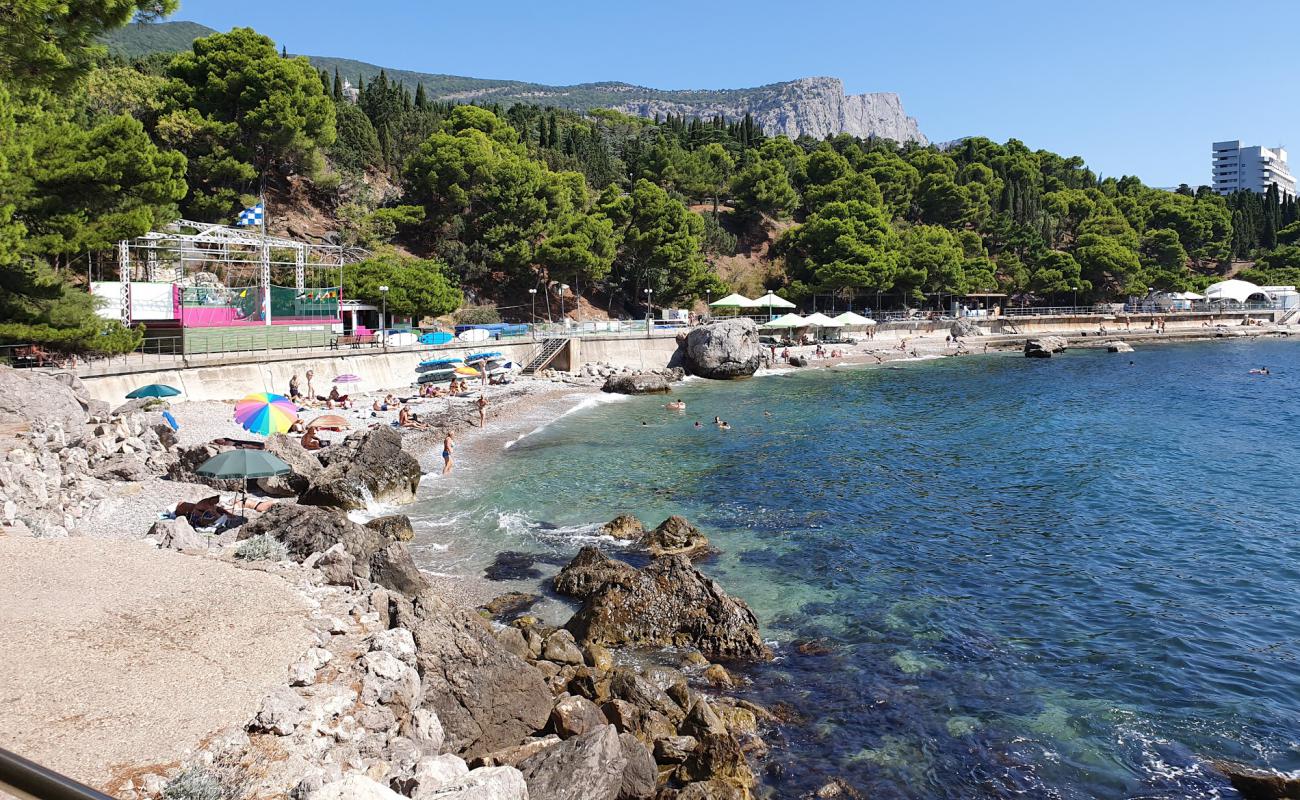 Photo of Foros Park beach with gray pebble surface