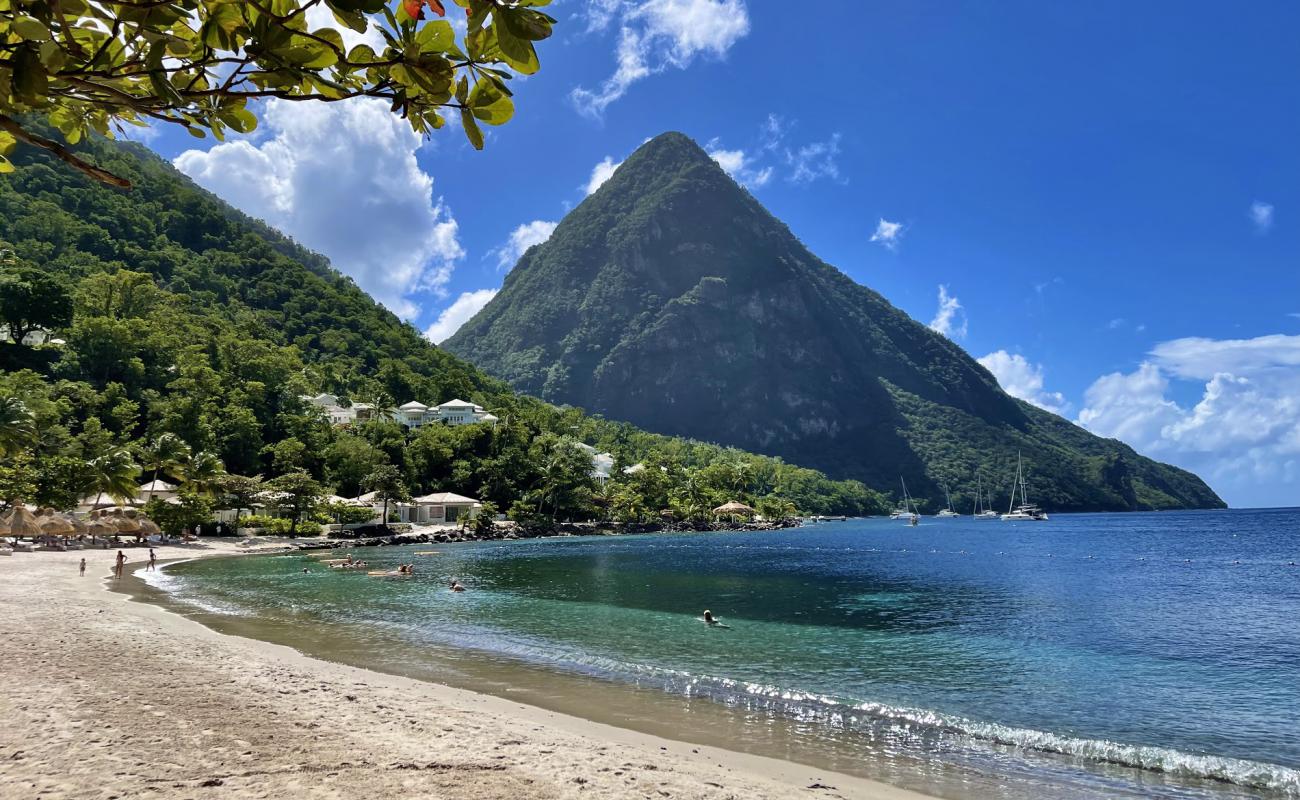 Photo of Sugar beach with bright sand surface