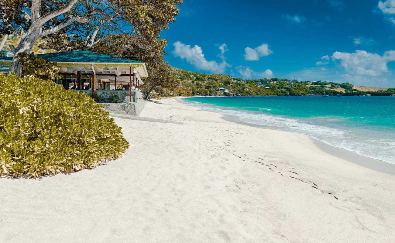 Photo of Bequia beach with bright fine sand surface