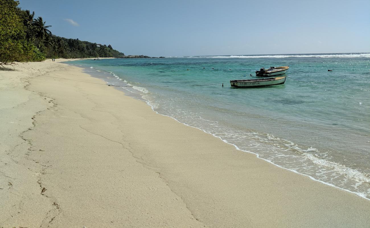 Photo of Anse Marie Louise Beach with bright fine sand surface