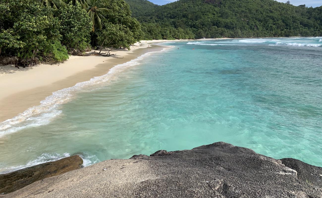 Photo of Baie Lazare Beach with white fine sand surface