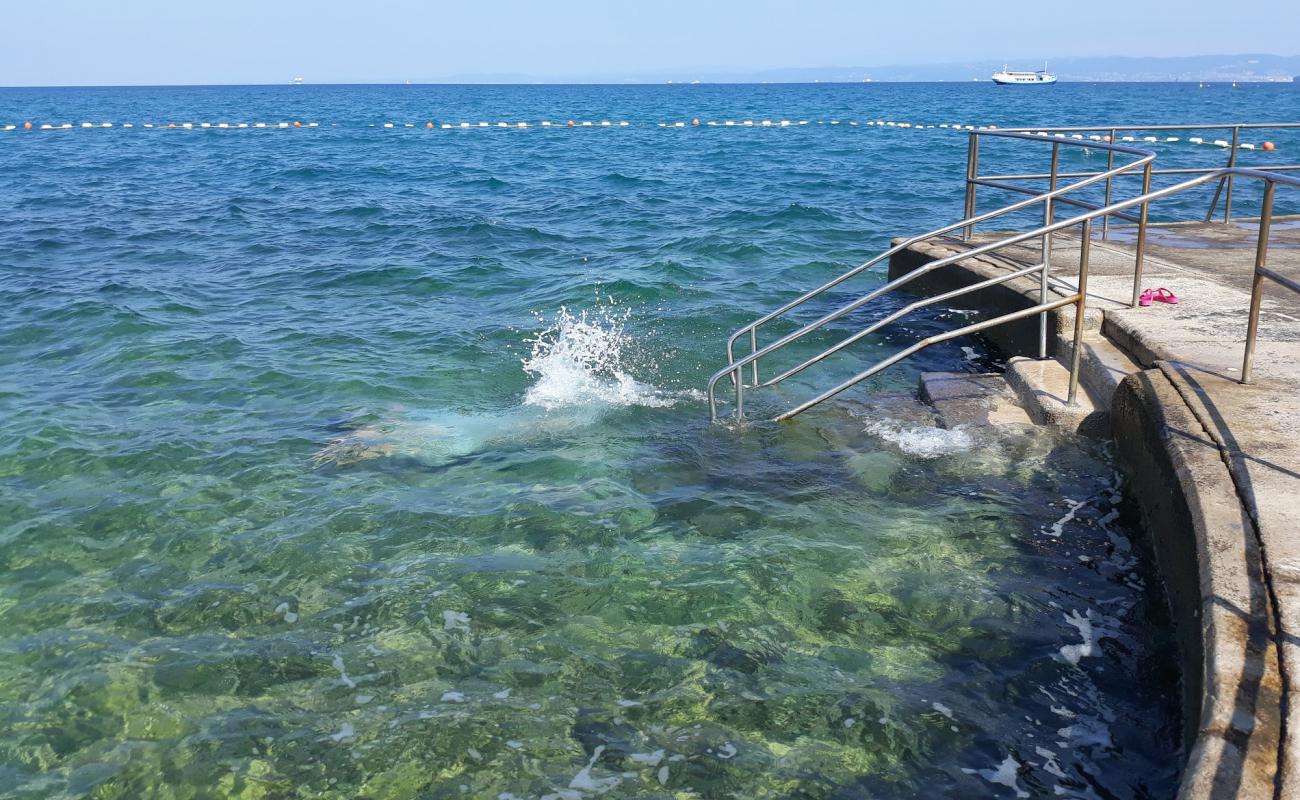 Photo of Izola beach with concrete cover surface