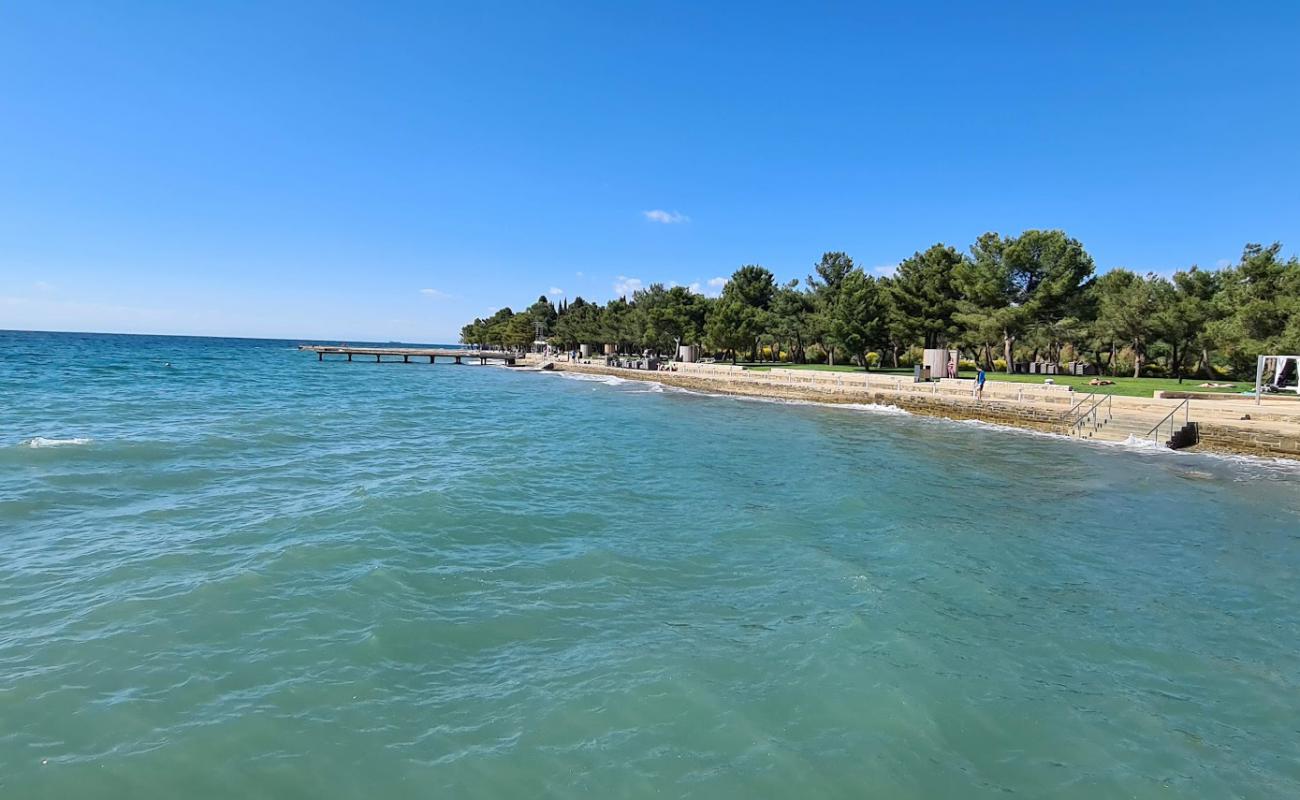 Photo of Strunjan beach II with concrete cover surface