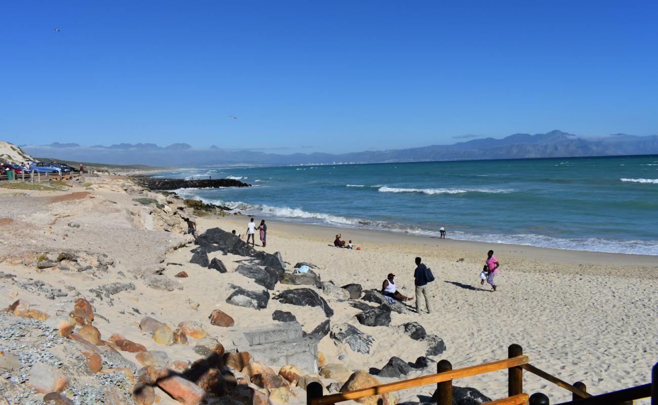 Photo of Monwabisi beach with bright sand surface