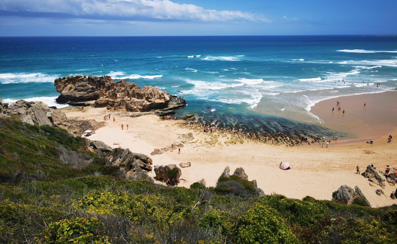 Photo of Brenton beach with bright fine sand surface