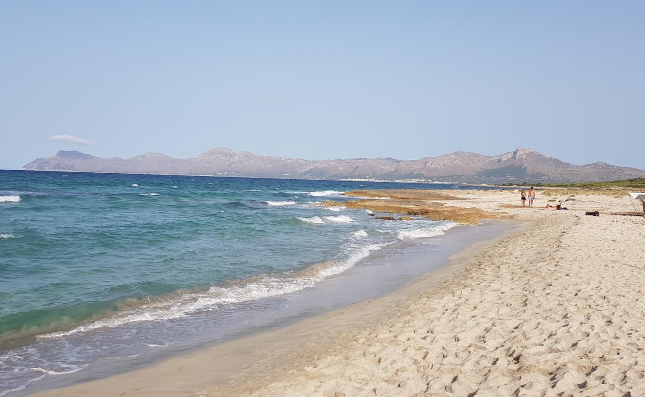 Photo of Platja de Son Real with bright sand & rocks surface