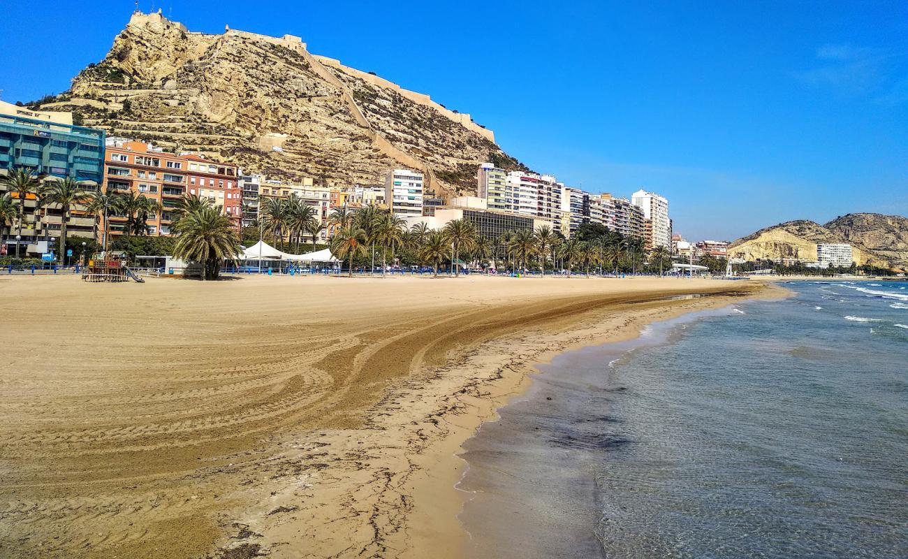 Photo of Postiguet Beach with bright sand surface