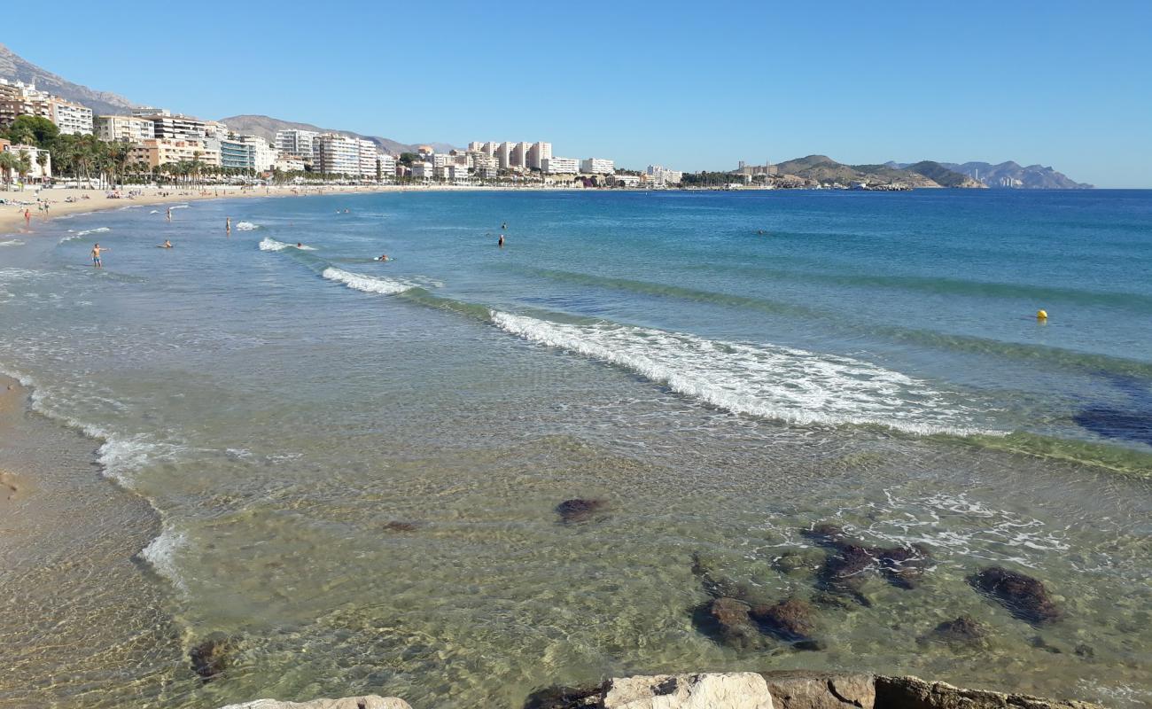 Photo of Villajoyosa Beach with brown sand surface