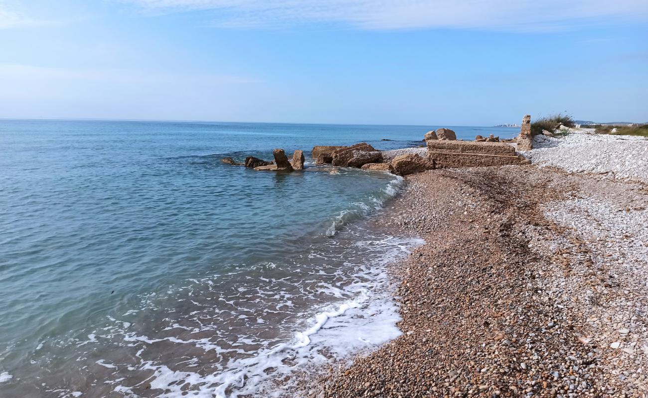 Photo of Playa de Cudola with gray pebble surface