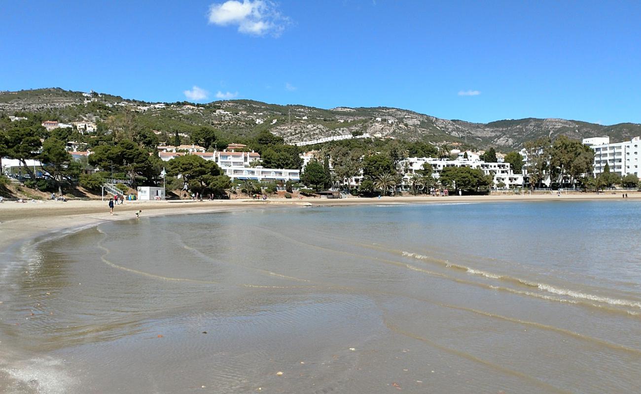 Photo of Platja de les Fonts with brown sand surface