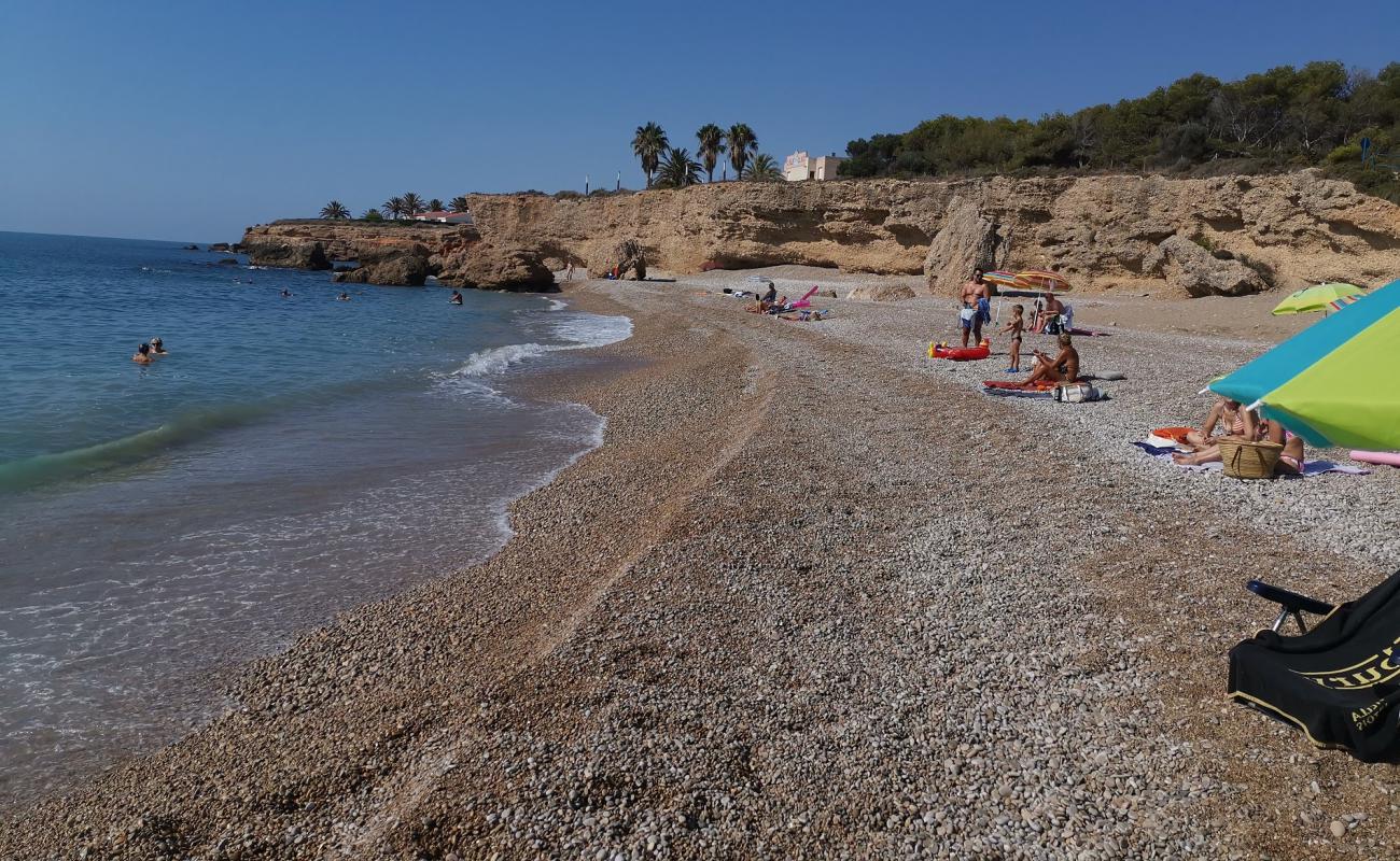 Photo of Cala del Pinar with gray fine pebble surface